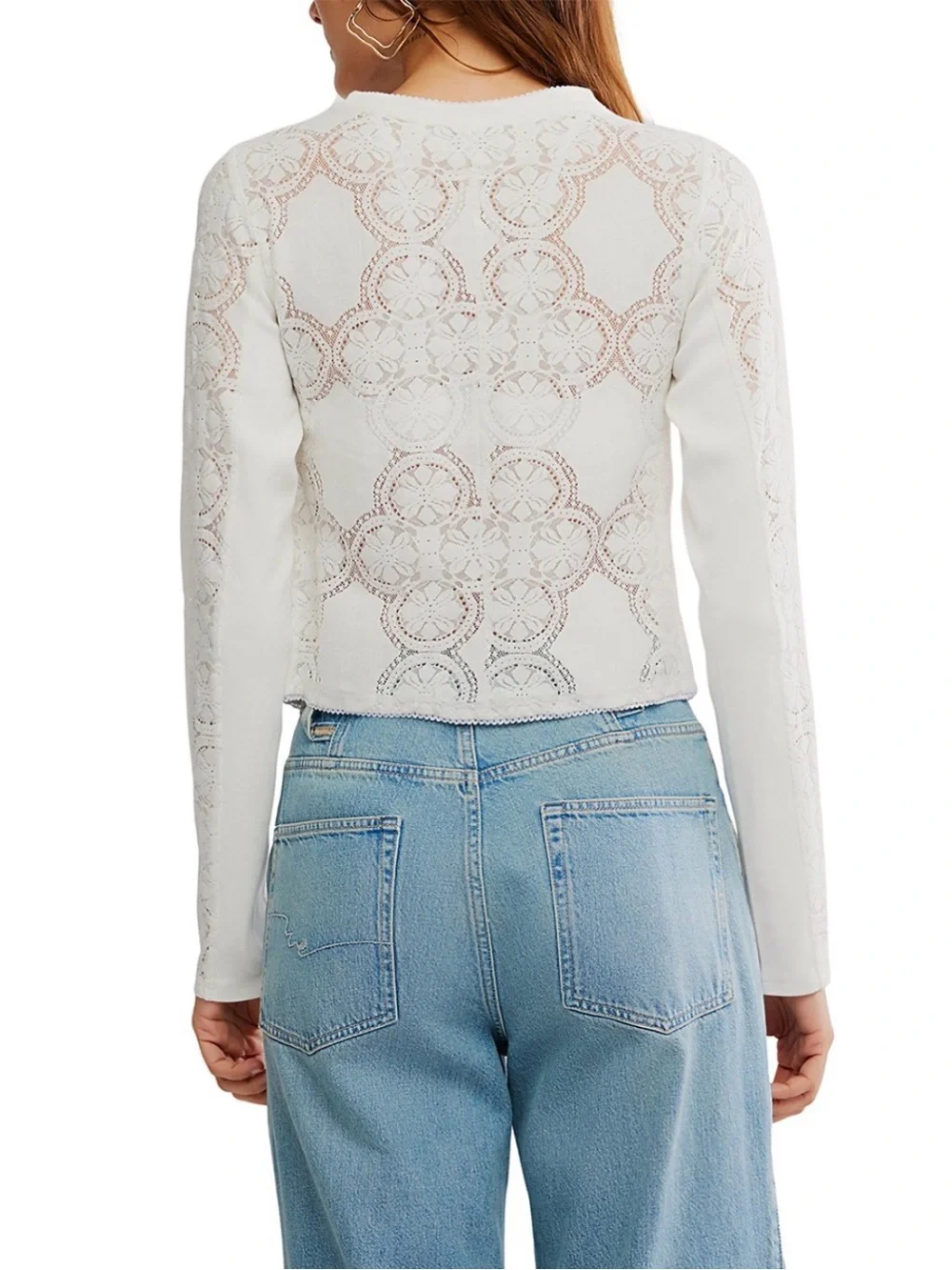 Free People Jae Lace Blouse, Size XSMALL